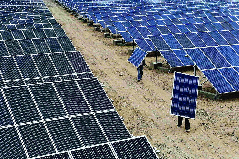 Central de produção de energia solar
