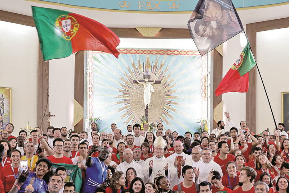 Jovens portugueses cantaram o ‘hino’ da delegação