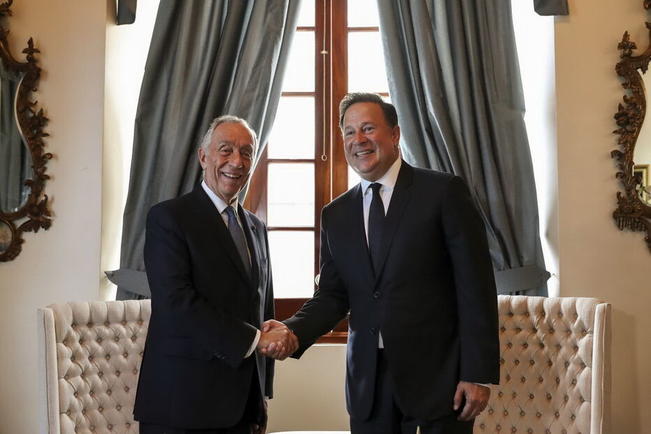 Marcelo Rebelo de Sousa com Juan Varela, presidente do Panamá