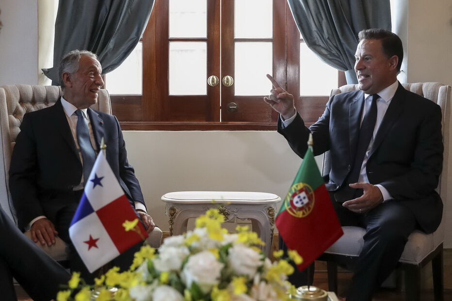Marcelo Rebelo de Sousa com Juan Varela, presidente do Panamá