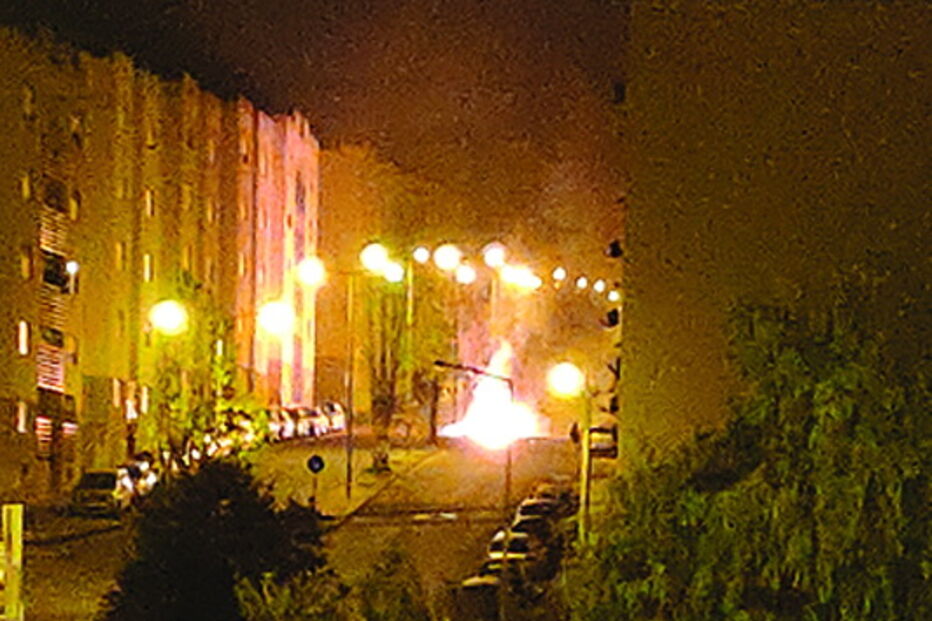 Chamas filmadas nas ruas