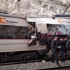 As primeiras imagens do choque entre dois comboios que fez um morto e oito feridos em Barcelona