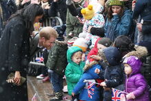 Frio não trava visita de Harry e Meghan