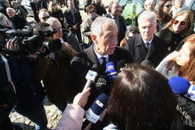 Marcelo Rebelo de Sousa no funeral do pai de Pedro Passos Coelho