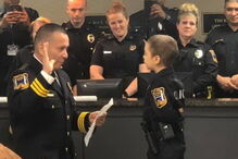 Menina de seis anos com cancro realiza sonho de ser polícia