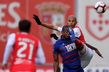 Momento do jogo Braga - Chaves, para a I Liga