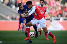 Momento do jogo Braga - Chaves, para a I Liga