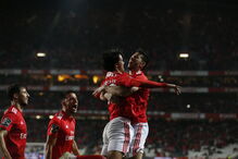 Benfica celebra golo marcado ao Nacional