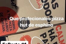 Mulher de Corona encomendou piza e foi surpreendida com recado sobre o Benfica