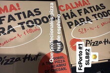 Mulher de Corona encomendou piza e foi surpreendida com recado sobre o Benfica