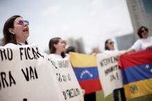 Marcha contra o governo de Nicolás Maduro marcada por alegria e esperança  