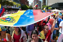 Manifestação com apoiantes do autoproclamado presidente