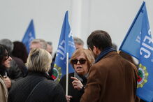 Protesto durante a greve dos investigadores da Polícia Judiciária