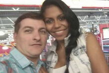 César Román com a noiva