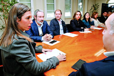 A bastonária dos Enfermeiros, Ana Rita Cavaco, reunida com sindicatos que convocaram a greve cirúrgica 