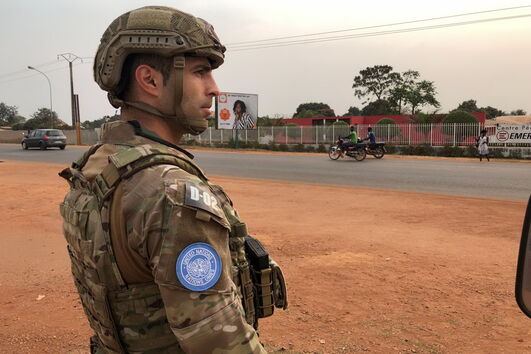 Militar português em Bambari, na República Centro-Africana