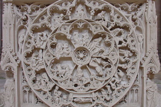 A Roda da Vida e da Fortuna, colocada no túmulo do rei D. Pedro