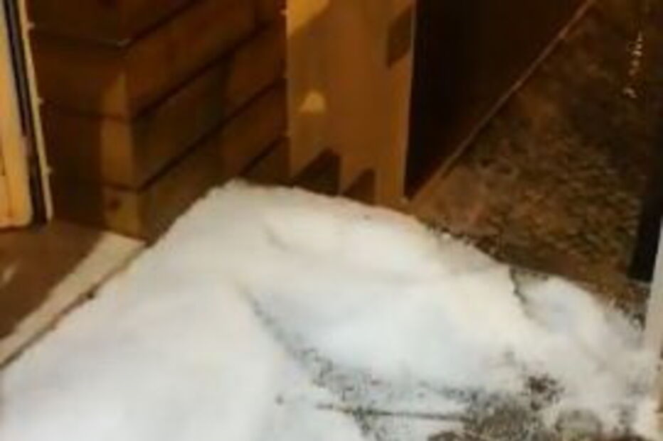 Na Ericeira já chove granizo