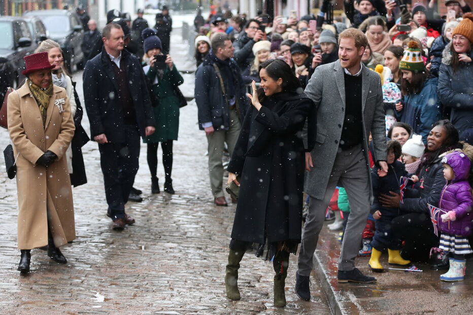Frio não trava visita de Harry e Meghan
