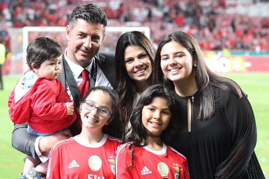 Rui Vitória com a mulher e os filhos