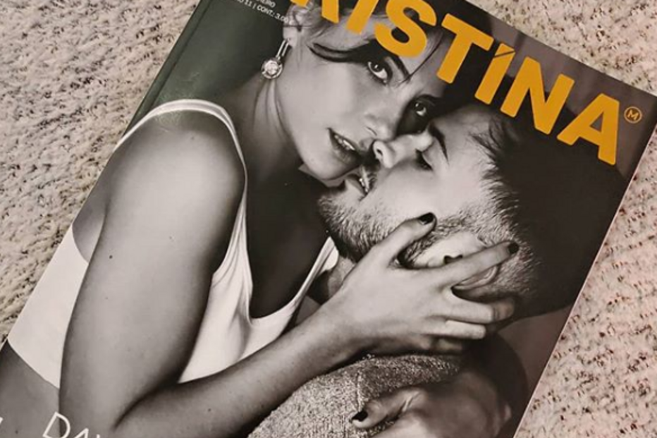David Carreira com Carolina Carvalho na capa da revista Cristina