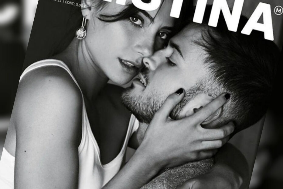 David Carreira com Carolina Carvalho na capa da revista Cristina