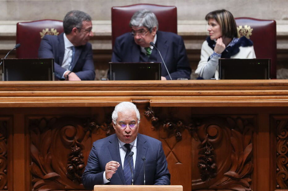António Costa no debate quinzenal no Parlamento