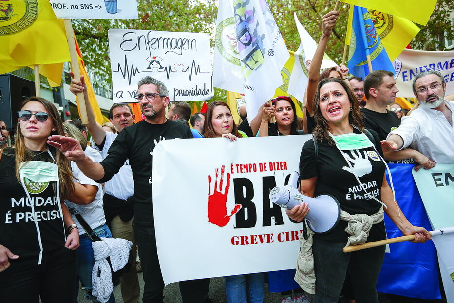 Enfermeiros protestam