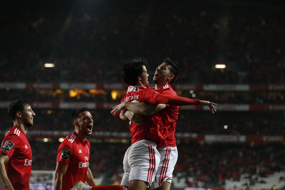 Benfica celebra golo marcado ao Nacional