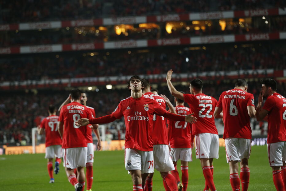 Benfica celebra golo marcado ao Nacional