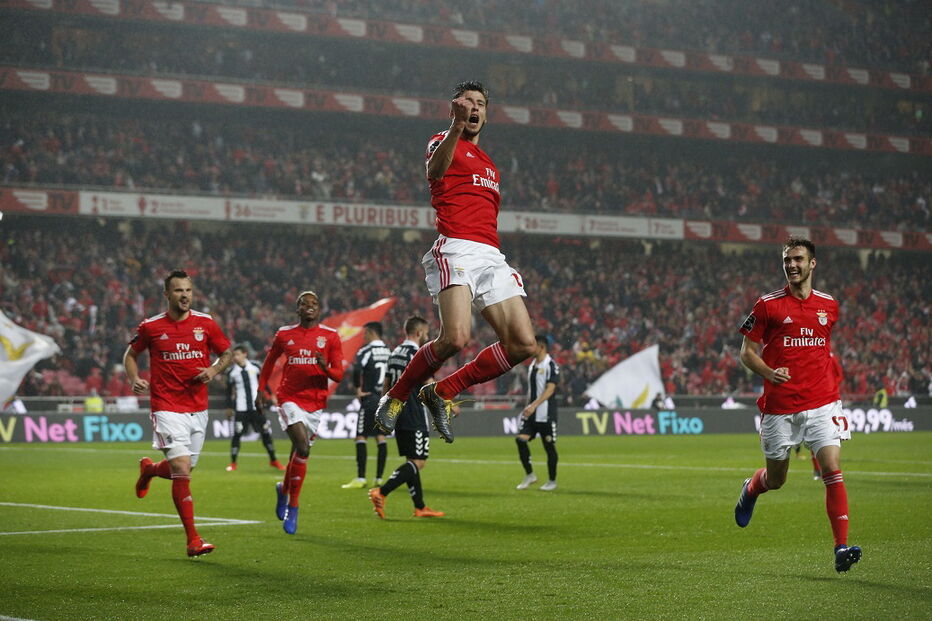 Ferro celebra golo marcado ao Nacional