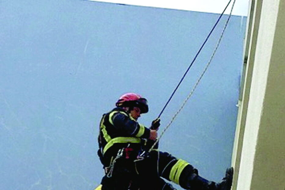 Bombeiro salva gato de varanda do 9º andar