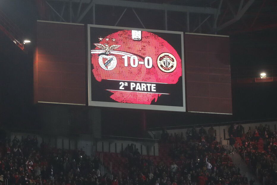 Resultado final do Benfica-Nacional no Estádio da Luz