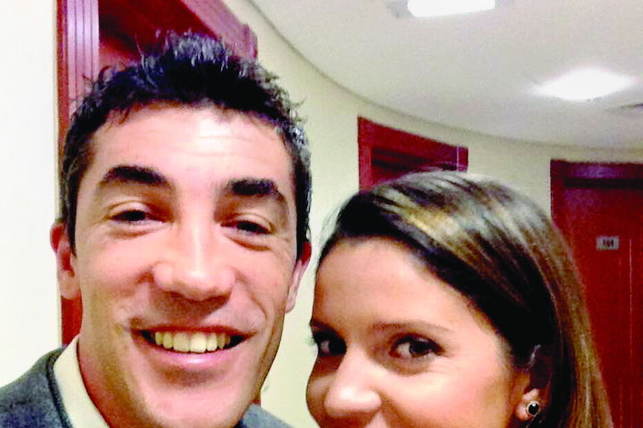 Bruno Lage e a mulher Maria Campos