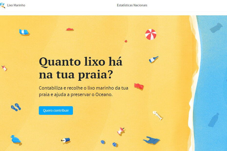 Aplicação 'lixo marinho'