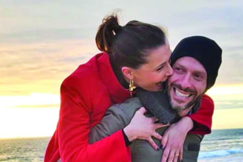 Cláudia Borges com o marido, Samuel Fortuna 