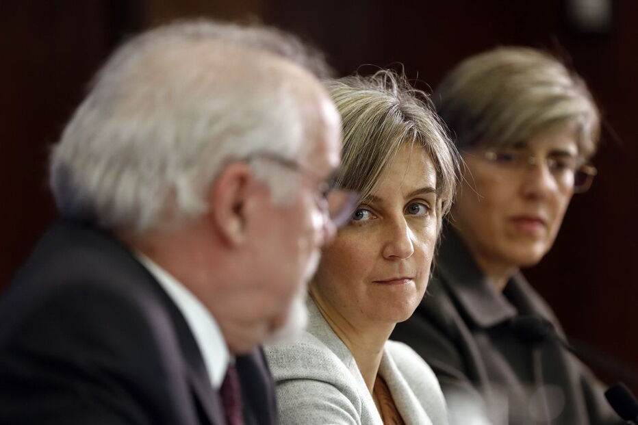 Ministra da saúde, Marta Temido, e ministro do trabalho, Vieira da Silva