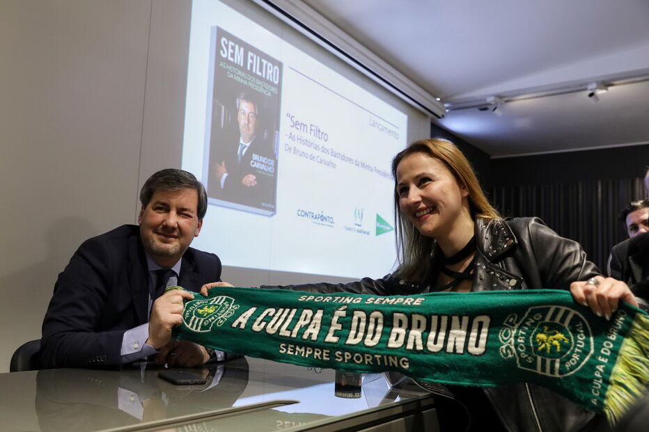 Bruno de Carvalho na apresentação do seu livro, em Lisboa