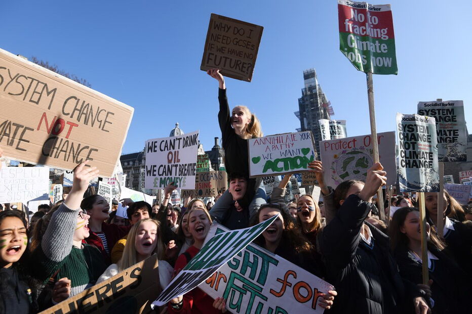 manifestação contra alterações climáticas