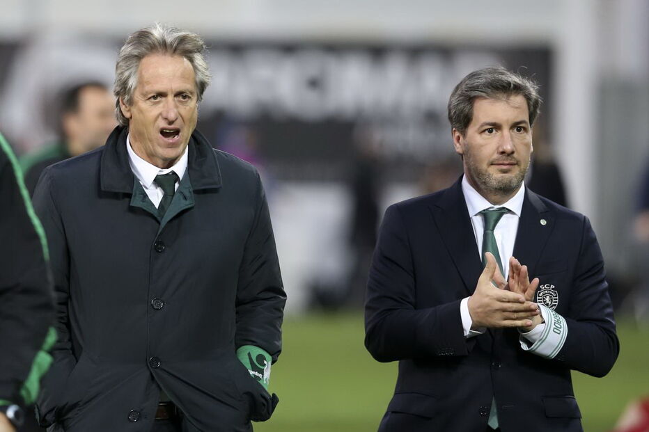 Bruno de Carvalho com Jorge Jesus no Sporting