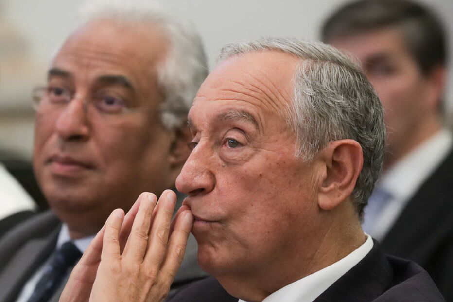 Marcelo Rebelo de Sousa ao lado de António Costa