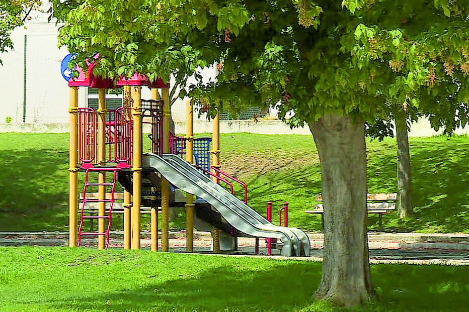 Parque infantil onde a criança foi encontrada