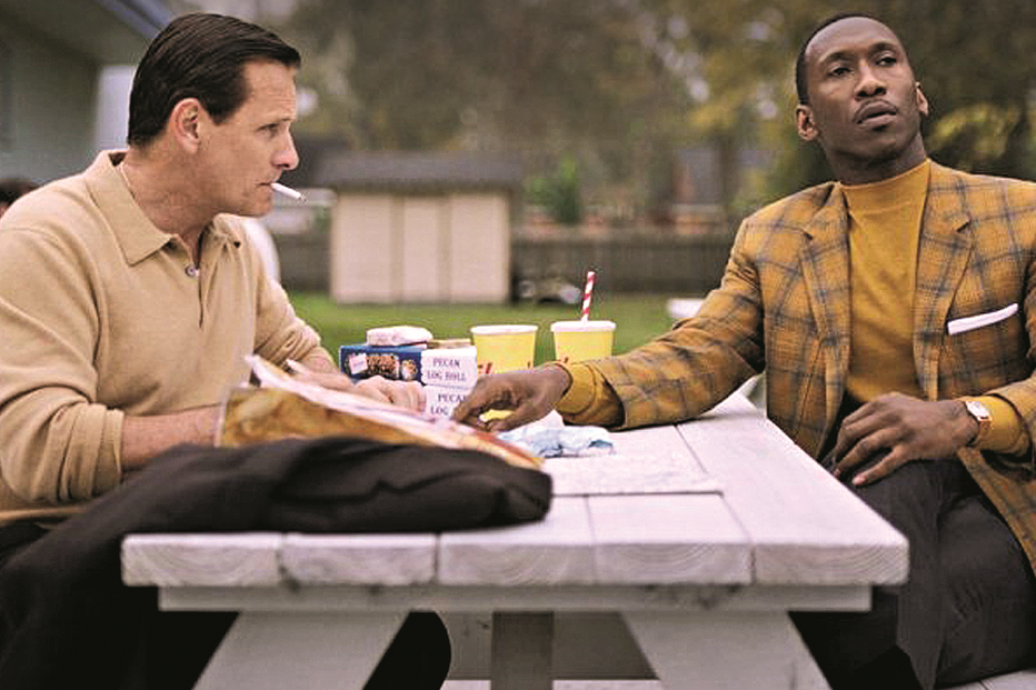 Viggo Mortensen e Marshala Ali numa cena de ‘Green Book – Um Guia para a Vida’, realizado por Peter Farrelly 
