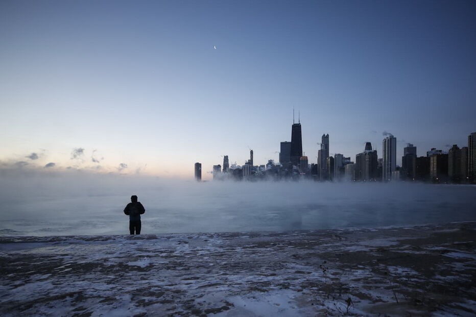Vaga de frio em Chicago, em janeiro de 2019