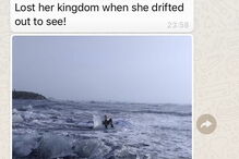 A neta partilhou as fotografias na rede social Twitter e o momento tornou-se viral