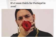 O site Eurovision.tv destaca a vitória de Conan Osíris no Festival da Canção 2019