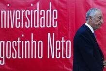Marcelo Rebelo de Sousa na Universidade Agostinho Neto, em Luanda