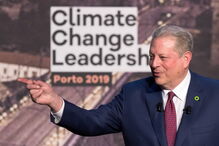 Al Gore na conferência Climate Change Leadership, no Porto
