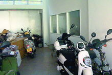 Interior do stand assaltado