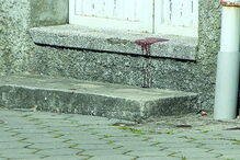 Vestígios  da agressão eram ontem bem visíveis 